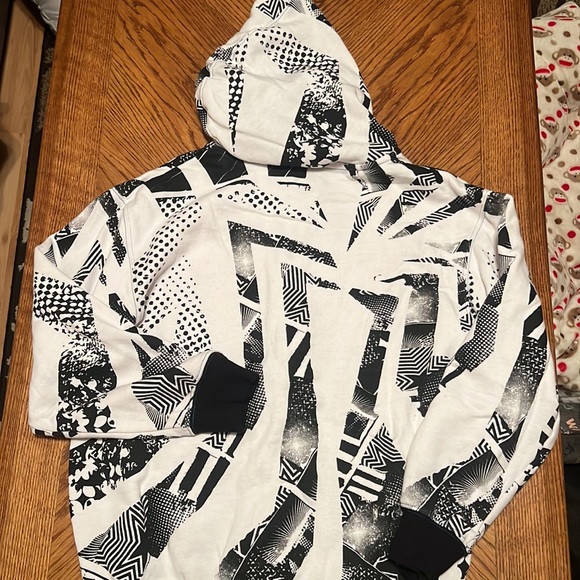 ✅ DC Comics Superman Full Zip Fleece Hoodie Unisex M Black & White Graphics - Picture 5 of 5